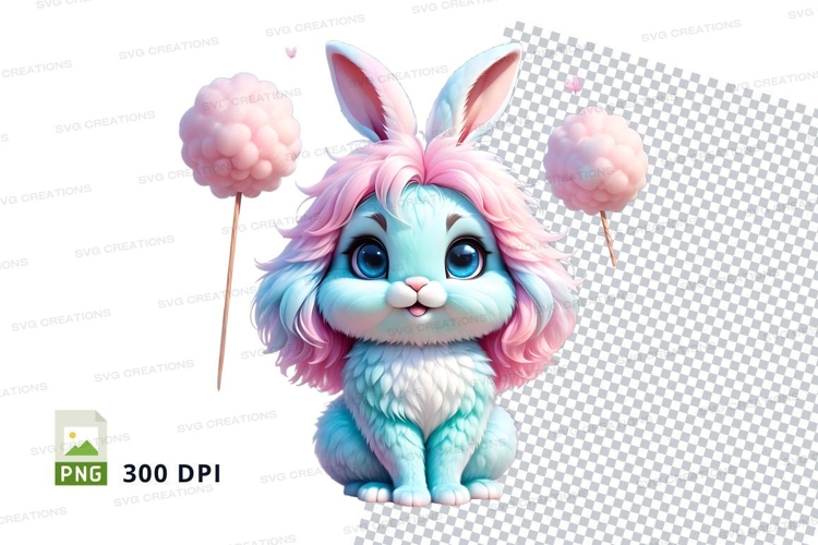 Cotton candy bunny