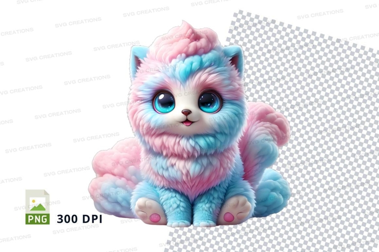 Colorful kitten clipart