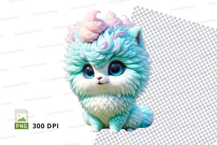 Cotton candy cat