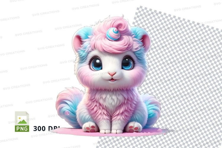 Pastel unicorn kitten