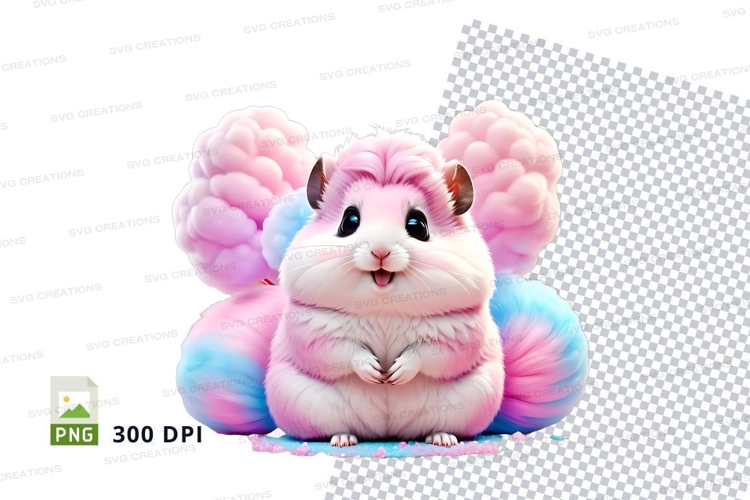 Cotton candy hamster