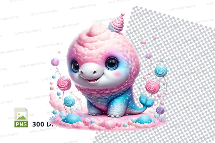 Cotton candy unicorn dinosaur