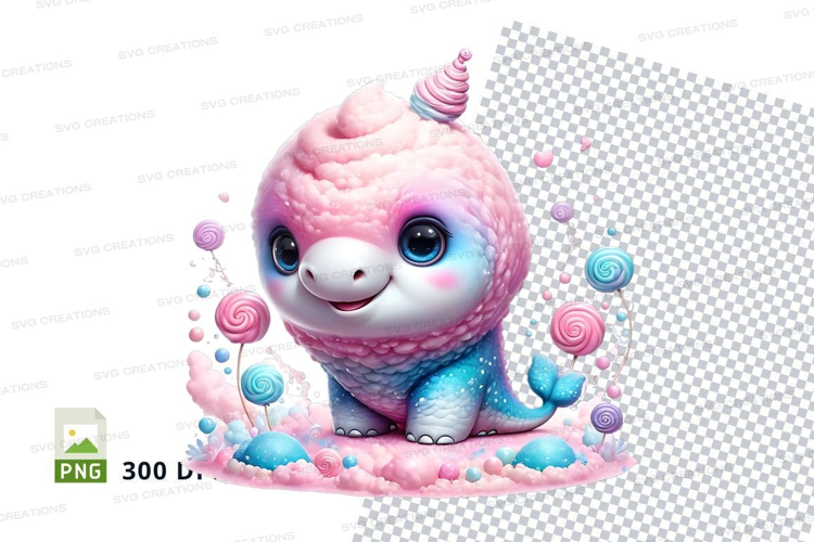Cotton candy unicorn dinosaur