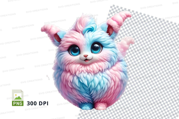 Whimsical pastel cat