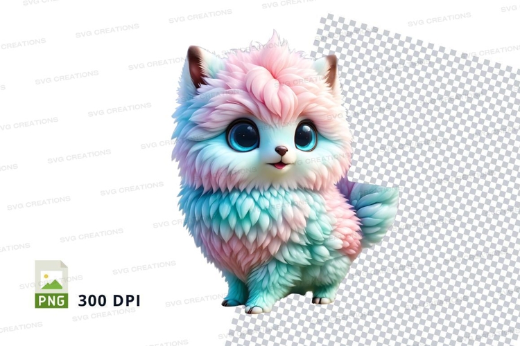 Pastel colored fantasy creature