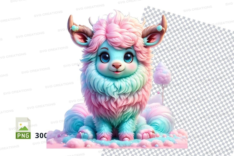 Candy colored llama