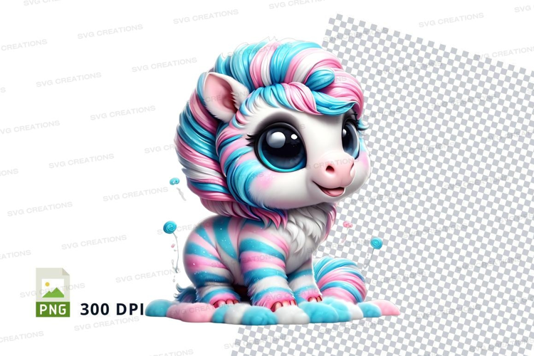 Colorful cartoon pony