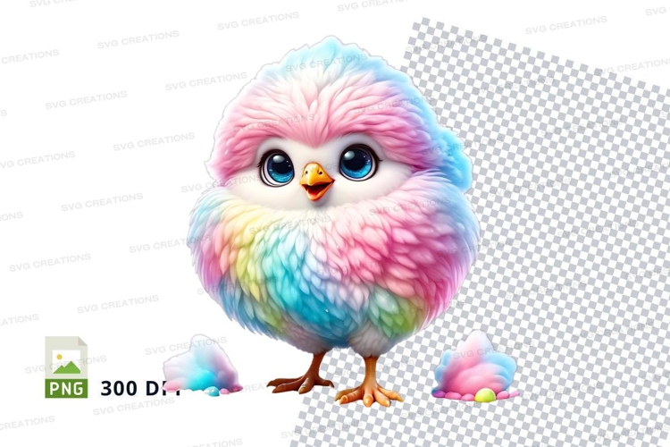 Rainbow chick clipart