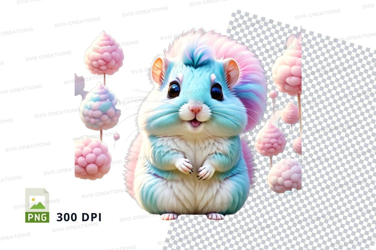 Cotton candy hamster