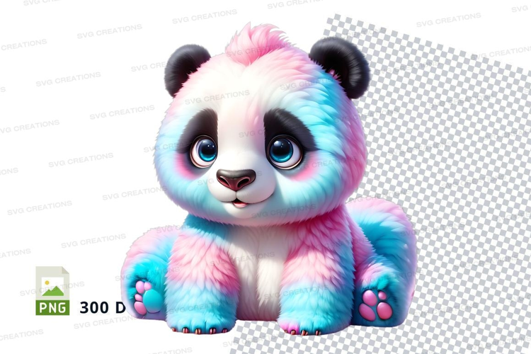 Colorful panda bear