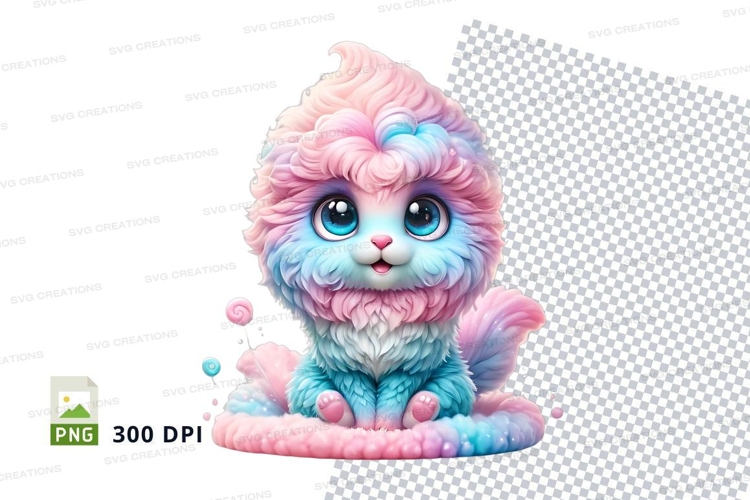 Cotton candy kitty