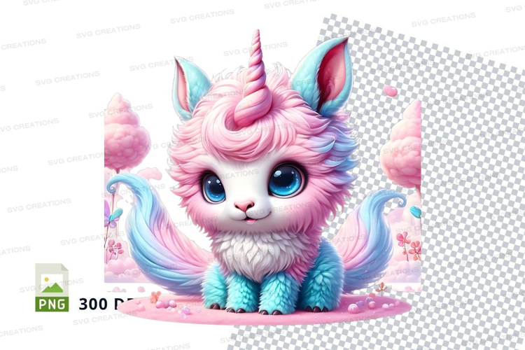 Magical unicorn kitten