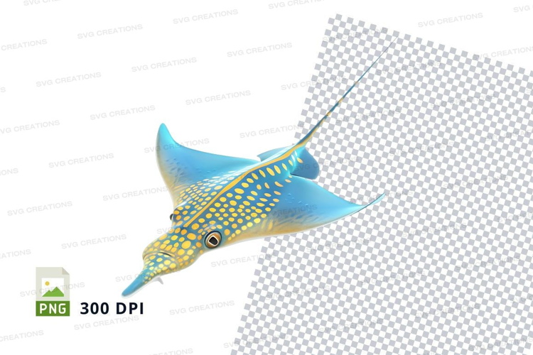 Blue spotted ray fish