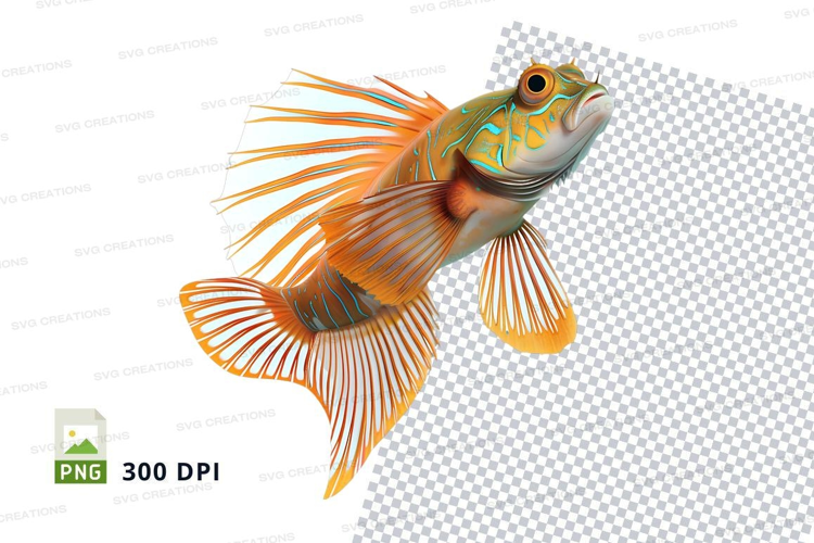 Vibrant orange and blue fish