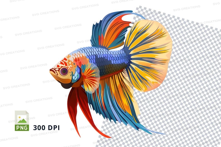 Colorful betta fish
