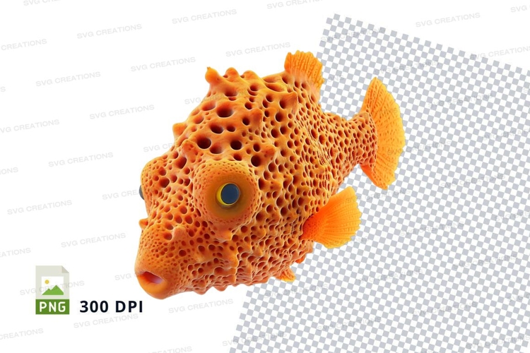 Orange clownfish clipart