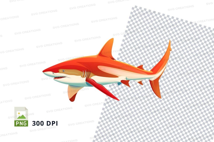 Vibrant shark clipart