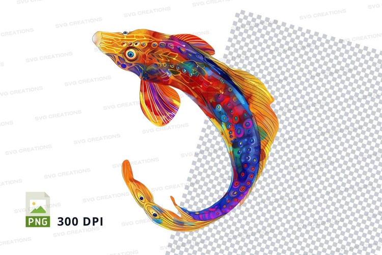 Vibrant rainbow fish