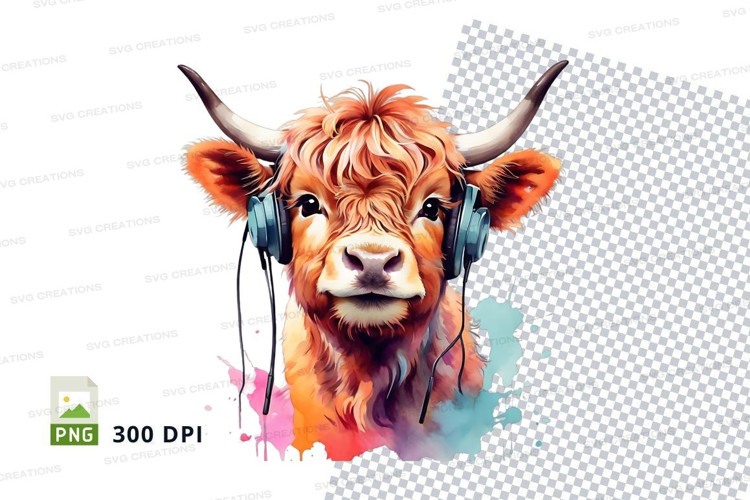 Musical highland cow