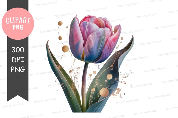 Purple Flower Clipart Image 10