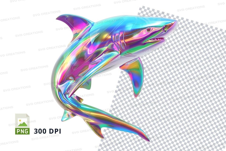 Colorful shark clipart png