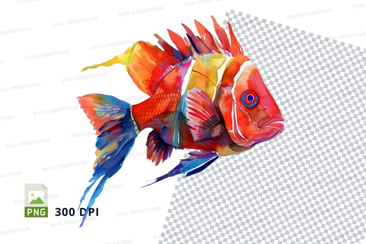 Colorful fish clipart png