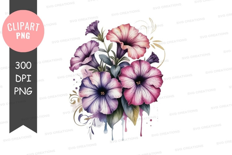 Purple Flower Clipart Image 18