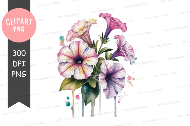 Watercolor flower bouquet