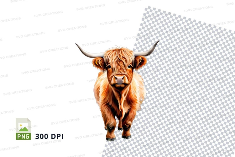 Highland cow clipart png