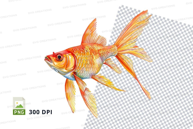 Vibrant goldfish clipart png