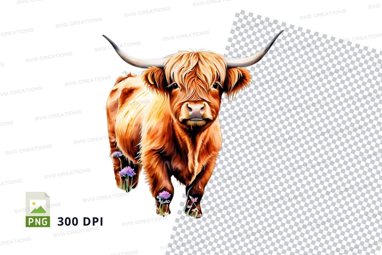 Highland cow clipart png