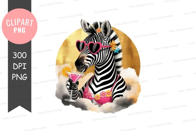 Zebra enjoying a cocktail