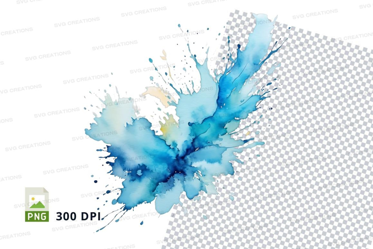 Blue splash clipart png
