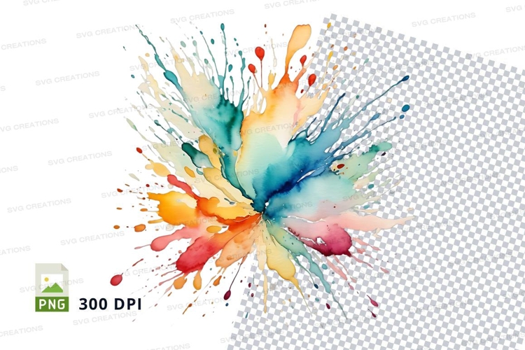 Colorful splash clipart png