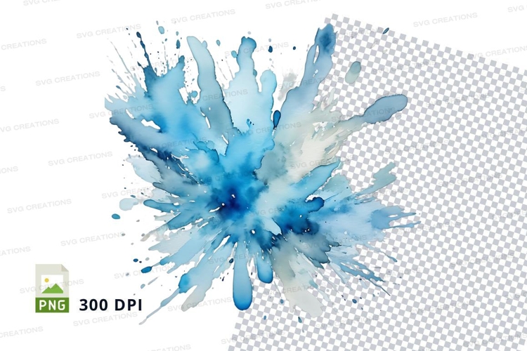 Blue splash clipart png