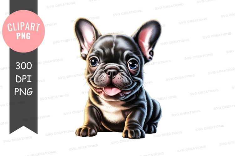 Cute french bulldog puppy clipart png