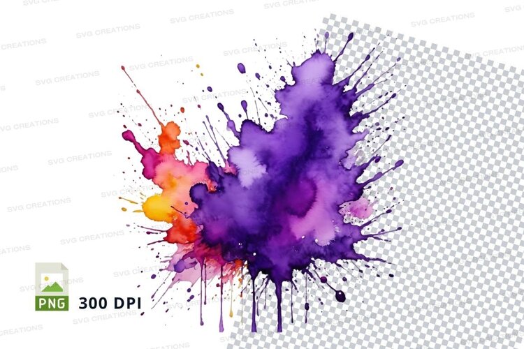 Colorful paint splatter example image 1