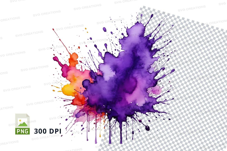 Colorful paint splatter