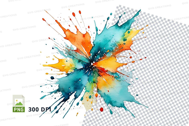 Colorful paint splatter