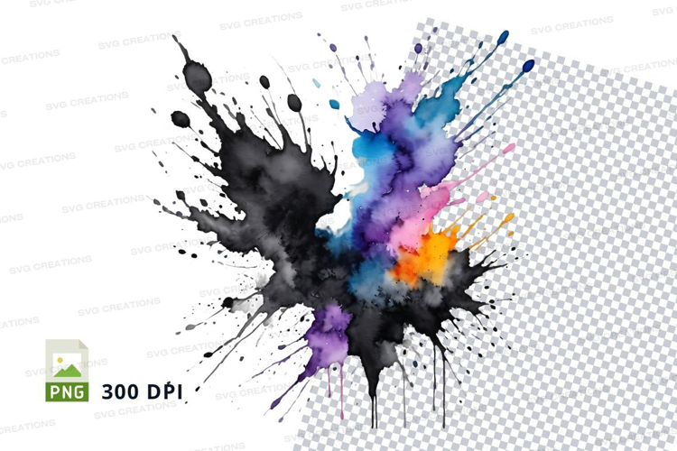Colorful paint splatter