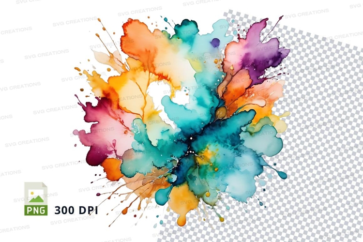 Colorful watercolor splash