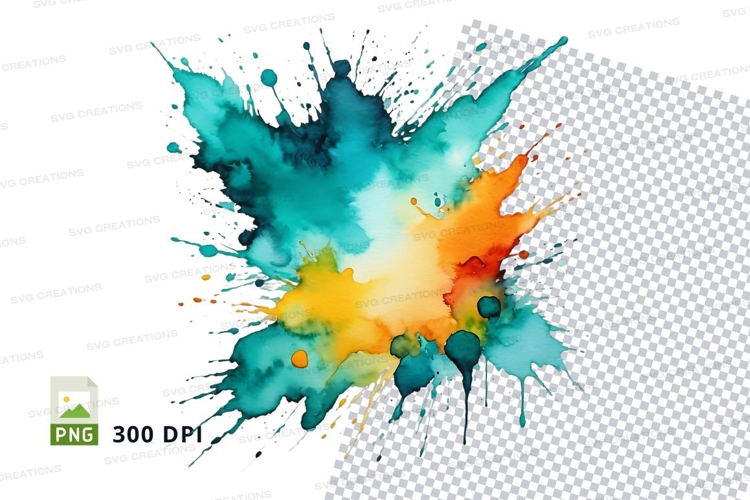 Colorful paint splatter