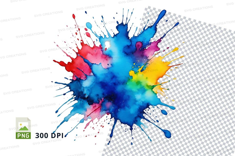 Colorful paint splatter
