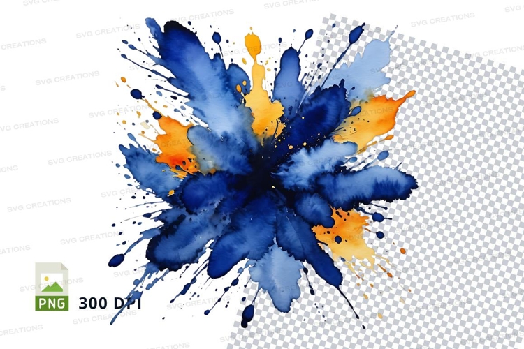Vibrant paint splatter