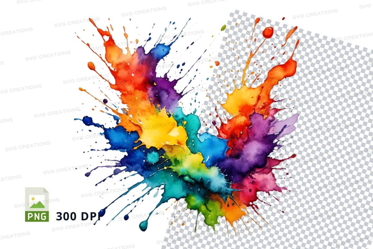 Vibrant paint splatter