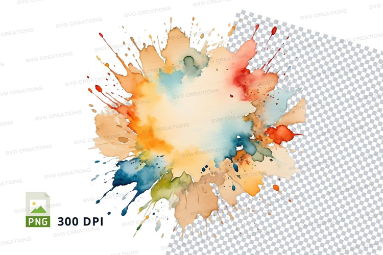 Colorful watercolor splash