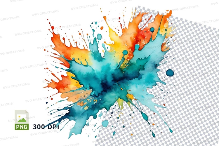 Colorful paint splatter