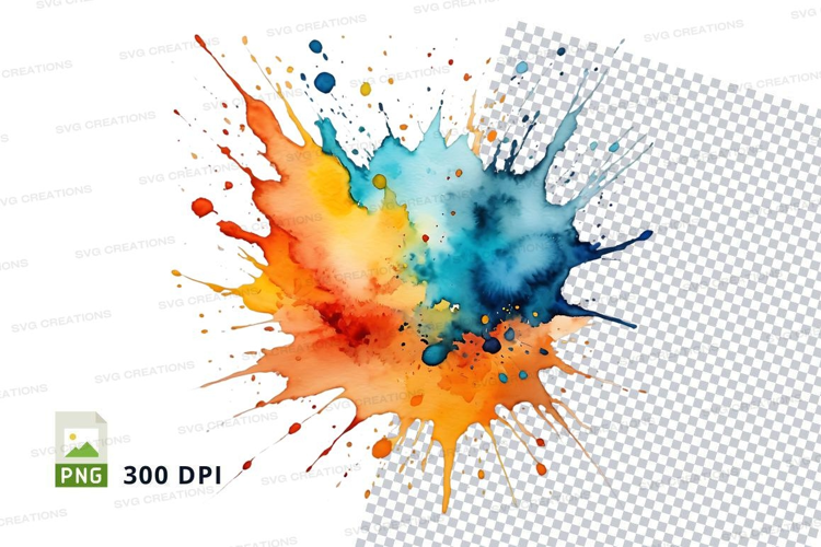 Vibrant paint splatter