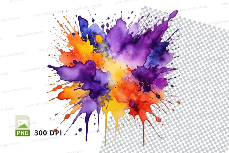 Colorful paint splatter