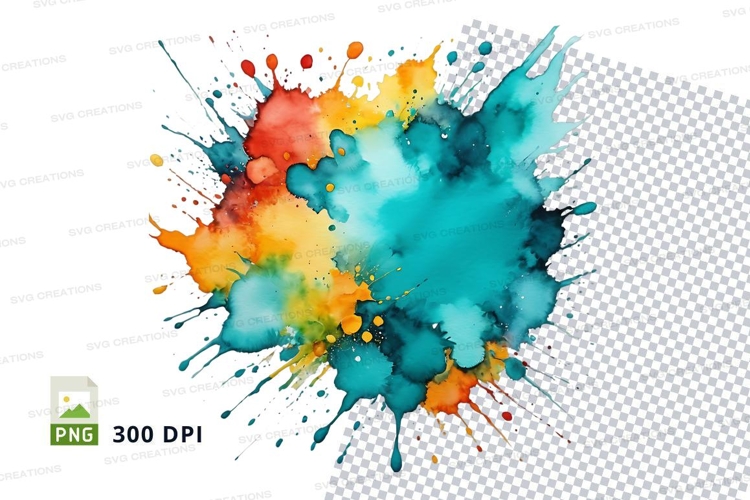 Colorful paint splatter